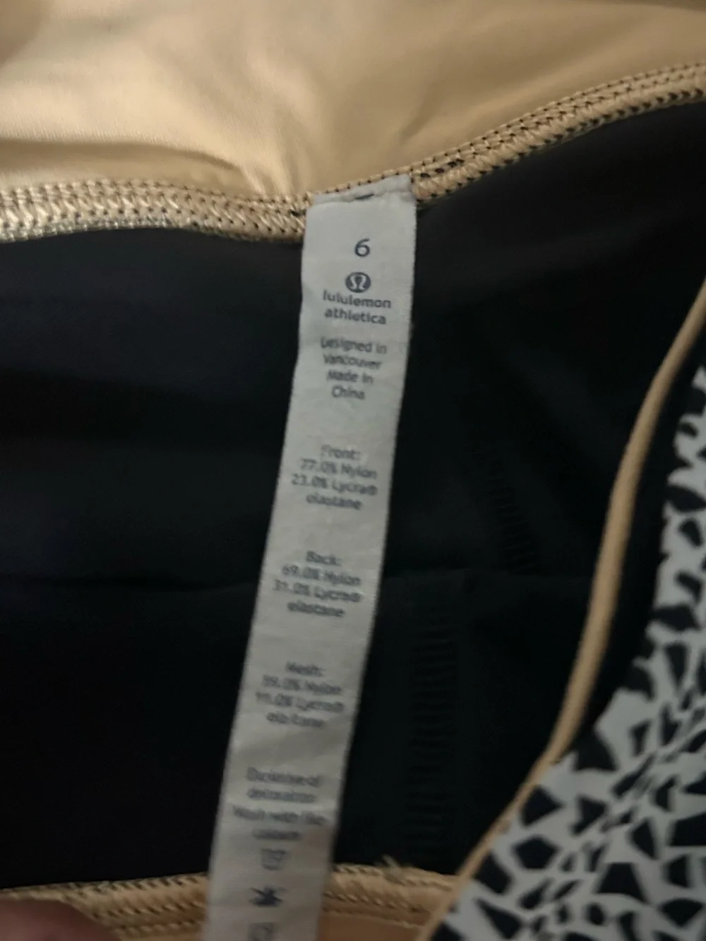 lululemon athletica Black Capri leggings size 6
